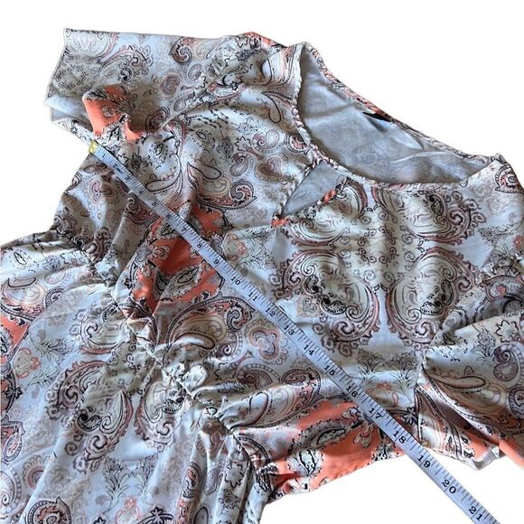 SHEIN paisley summer spring dress orange size XL - Picture 11 of 12